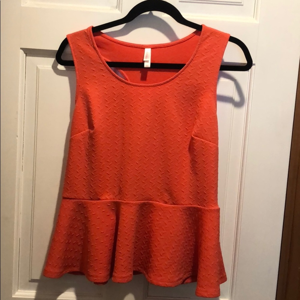 Xhilaration Peplum top orange/coral